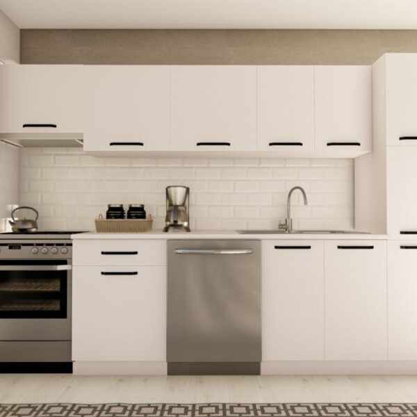 300 cm TÜLAY HAZIR MUTFAK DOLABI ASPİRATÖR ve KİLER MODÜLLÜ BEYAZ