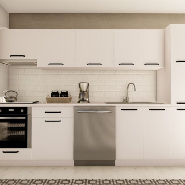 300 cm AYDAN HAZIR MUTFAK DOLABI ASPİRATÖR, ANKASTRE ve KİLER MODÜLLÜ BEYAZ